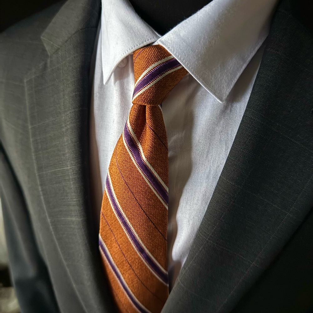 Jos. A. Bank Signature Collection Tie in Orange and Purple